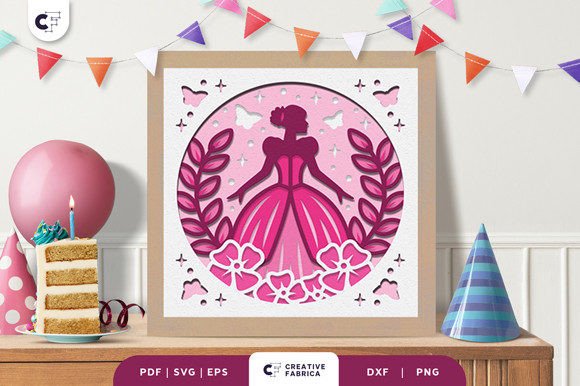 3D Shadow Box Mis Quince SVG for Birthday Projects
