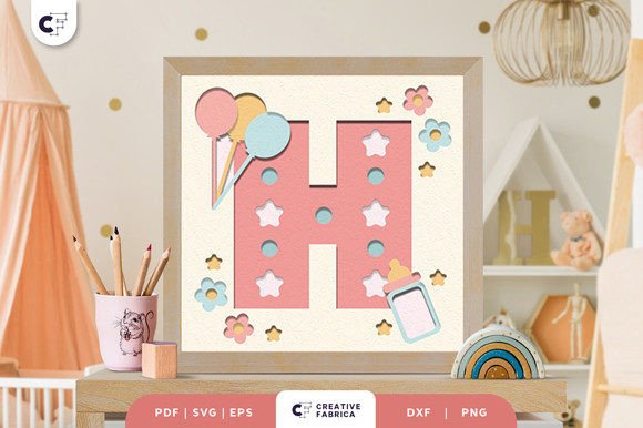 Baby Alphabet H Monogram 3D Papercut SVG Review: A Designer’s Perspective