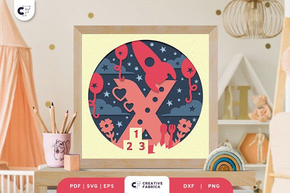Baby Alphabet X Monogram 3D SVG: A Playful Design for Commercial Use