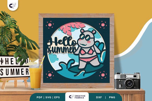 Baby Animal in the Beach 3D SVG: A Summer Crafting Gem
