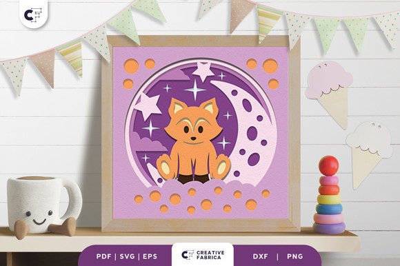 Baby Fox 3D Shadow Box Papercut – A Versatile SVG for Handmade Creations