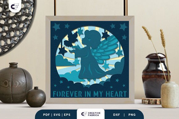 Cute Little Angel 3D SVG for Themed Design Projects