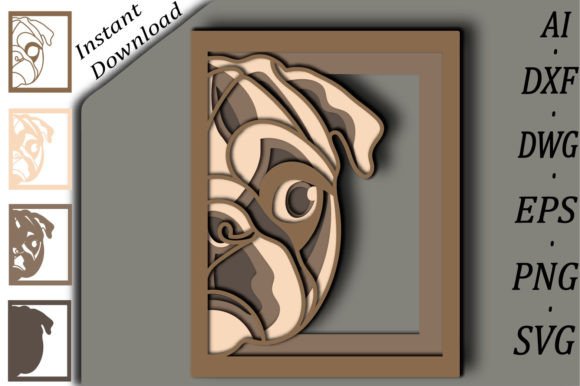 Cute Pug Multilayer SVG 3D Layered Review for Real Projects