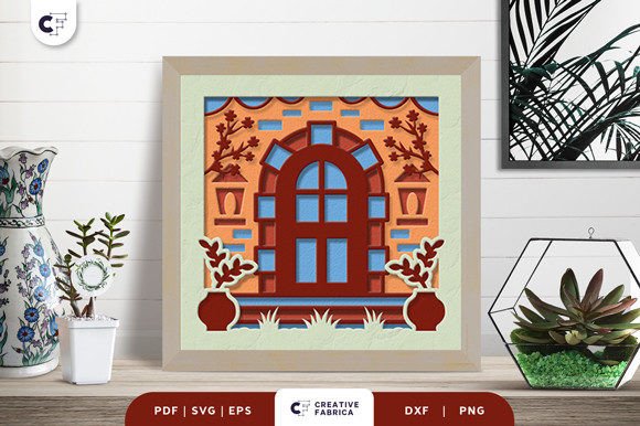 Front Home 3D Light Box Paper Cut SVG: A Versatile Ornament for Crafters