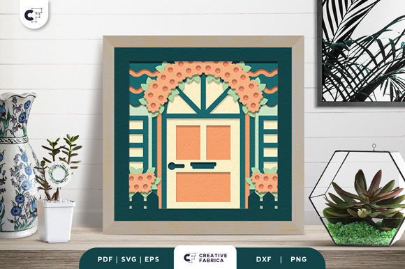 Front Home 3D Shadow Box Papercut: A Springtime Ornament for Branding