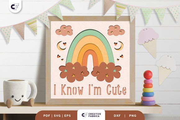 I Know I’m Cute Boho Rainbow 3D SVG Review for Baby Products