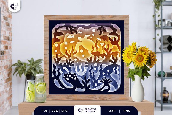 Sea Coral Reef 3D SVG for Summer Branding