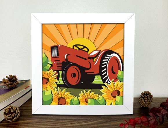 Tractor Shadow Box 3D SVG Review for Small Business Branding