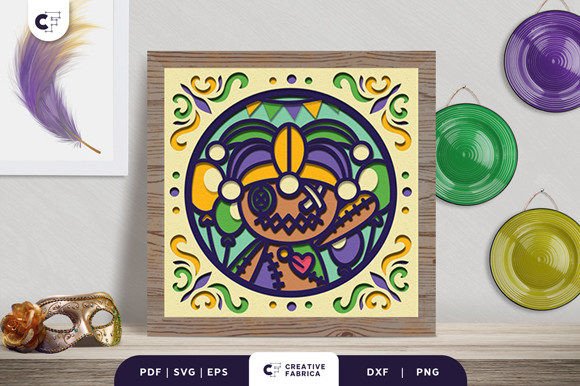 Voodoo Doll Mardi Gras 3D SVG Review